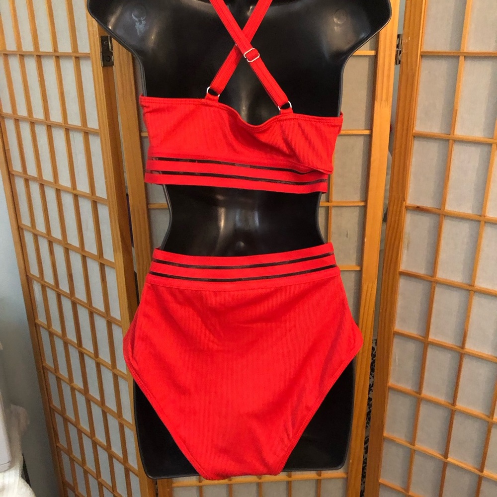 Very classy swimsuits. Medium, red full suit/ small